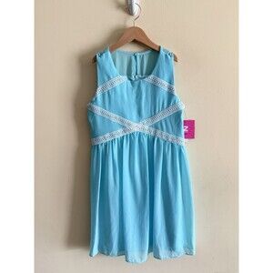 NWT Dress  IZ Beyer Girls Easter wedding holiday party Crochet Tulle 14 Mint